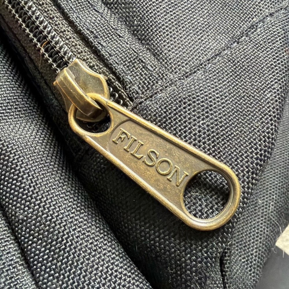 Filson Dryden Backpack Black Dark Navy Laptop Bag 1000D Nylon Leather Handle - Picture 11 of 16